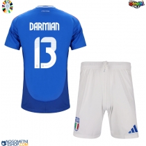 Otroški Nogometni dresi Italija Matteo Darmian #13 Domači EP 2024 Kratek Rokav (+ Kratke hlače)
